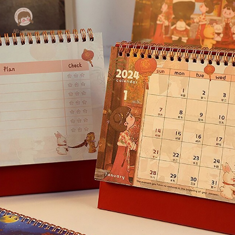 ABongBang Desk Calendar 2024 Plan Schedule Planning Decor Calendars