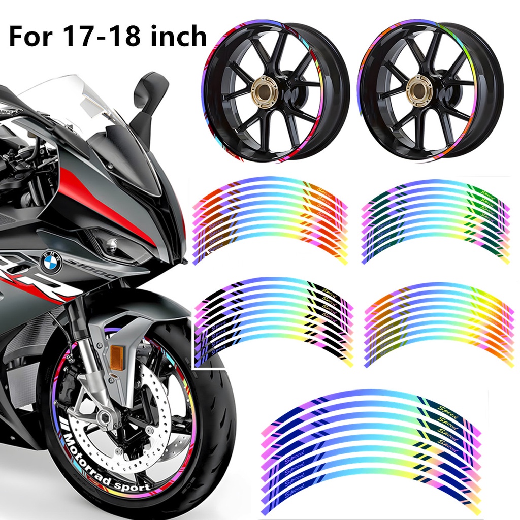 Motorcycle Sticker Laser Wheel Hub Rim 17 Inch Decal Car Tyre ...