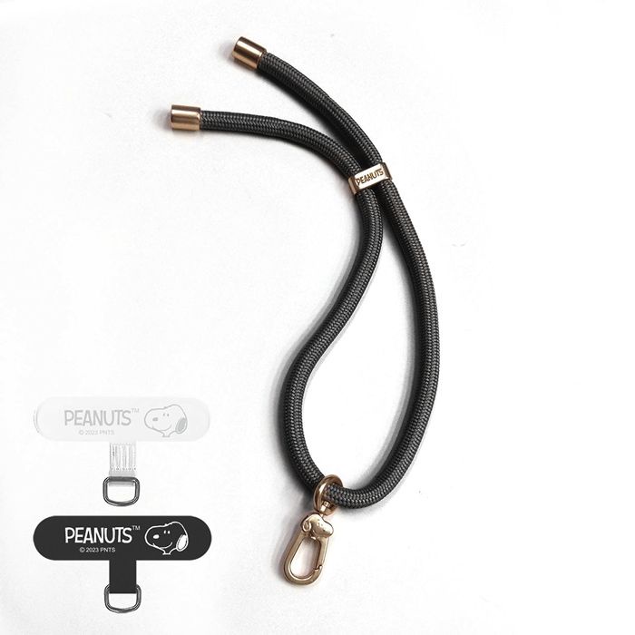 SNOOPY Japanese Texture Mobile Phone Wrist Short Lanyard/Black eslite ...