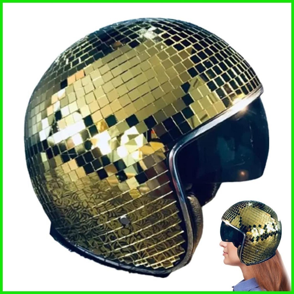 Disco Ball Hats With Retractable Visorfull Classic Disco Ball Helmets