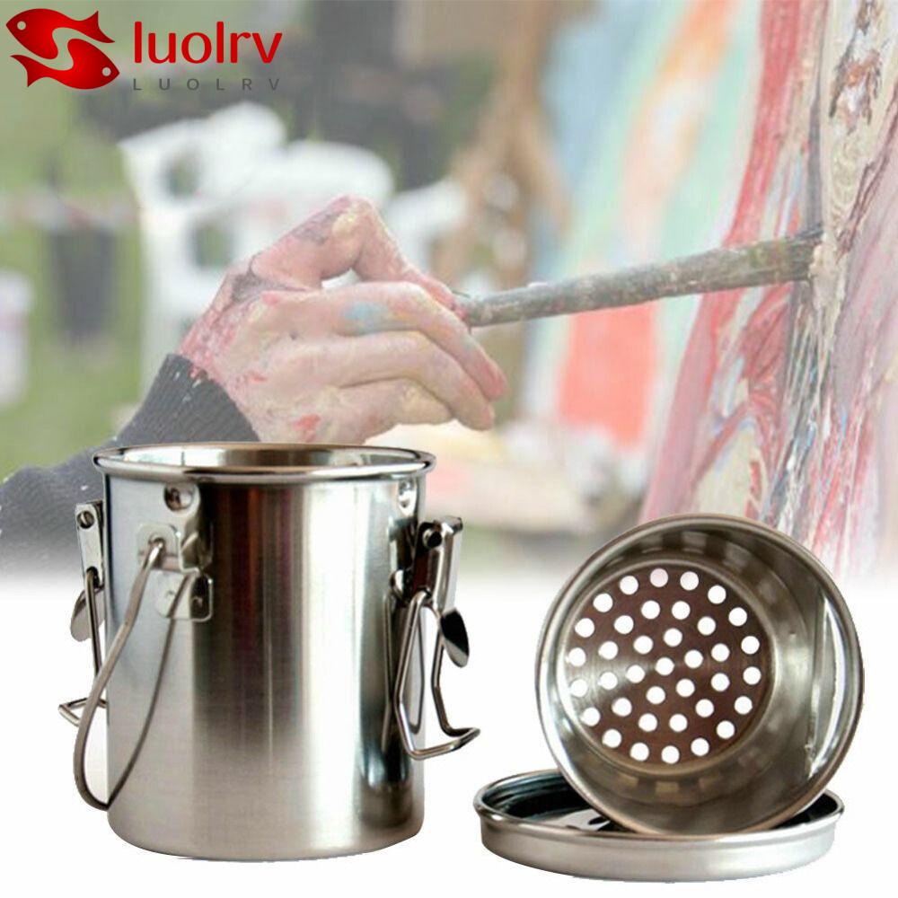 LUOLRV Oil Paint Brush Washer, LeakProof Stainless Steel Artist Brush