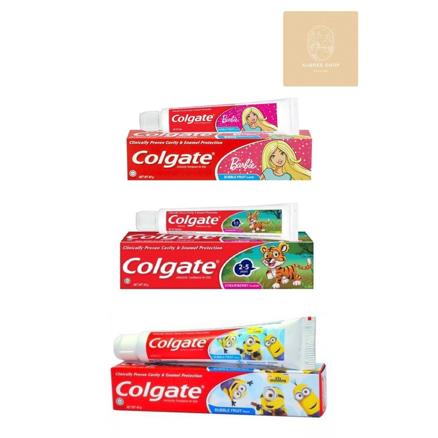 Colgate Kids Toothpaste 40g Barbie/Minion/Tiger/Spiderman | Shopee Malaysia