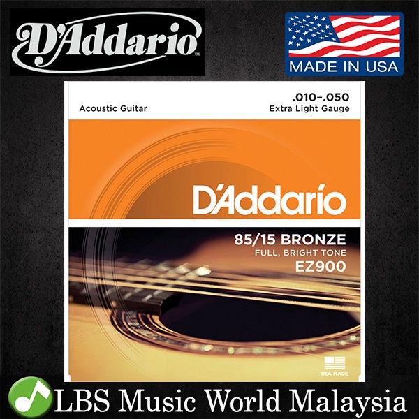 D'addario EZ900 85/15 Bronze Acoustic Guitar String (1050) Shopee