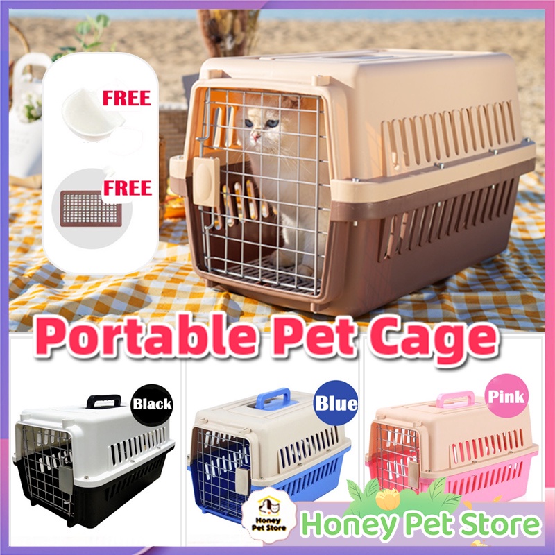 ️READY STOCK ️Pet Carrier Cat Dog Travel Box Pet Cage Portable Travel