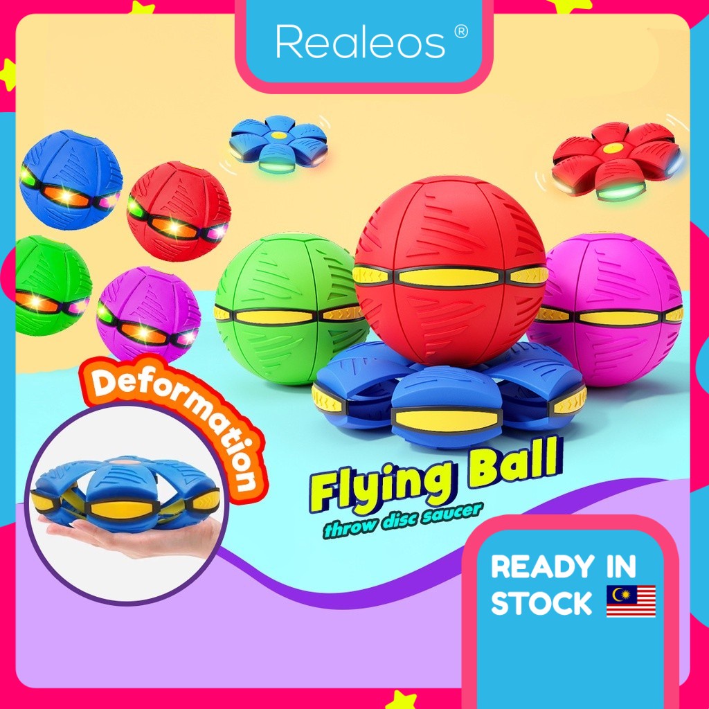 Realeos Bola Magic Flying Saucer Ball UFO Flying Flat Throw Disc Ball