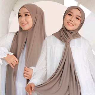 Muslim Women's Instant Hijab Scarf Premium Jersey Cotton Stretchable  Pashmina Ironless Rectangular Tudung - AliExpress