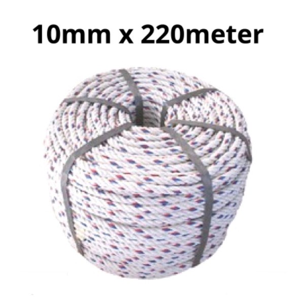 10mm x 220meter POLYPROPYLENE ROPE / PP ROPE / P.P. ROPE / TALI LEMBU ...