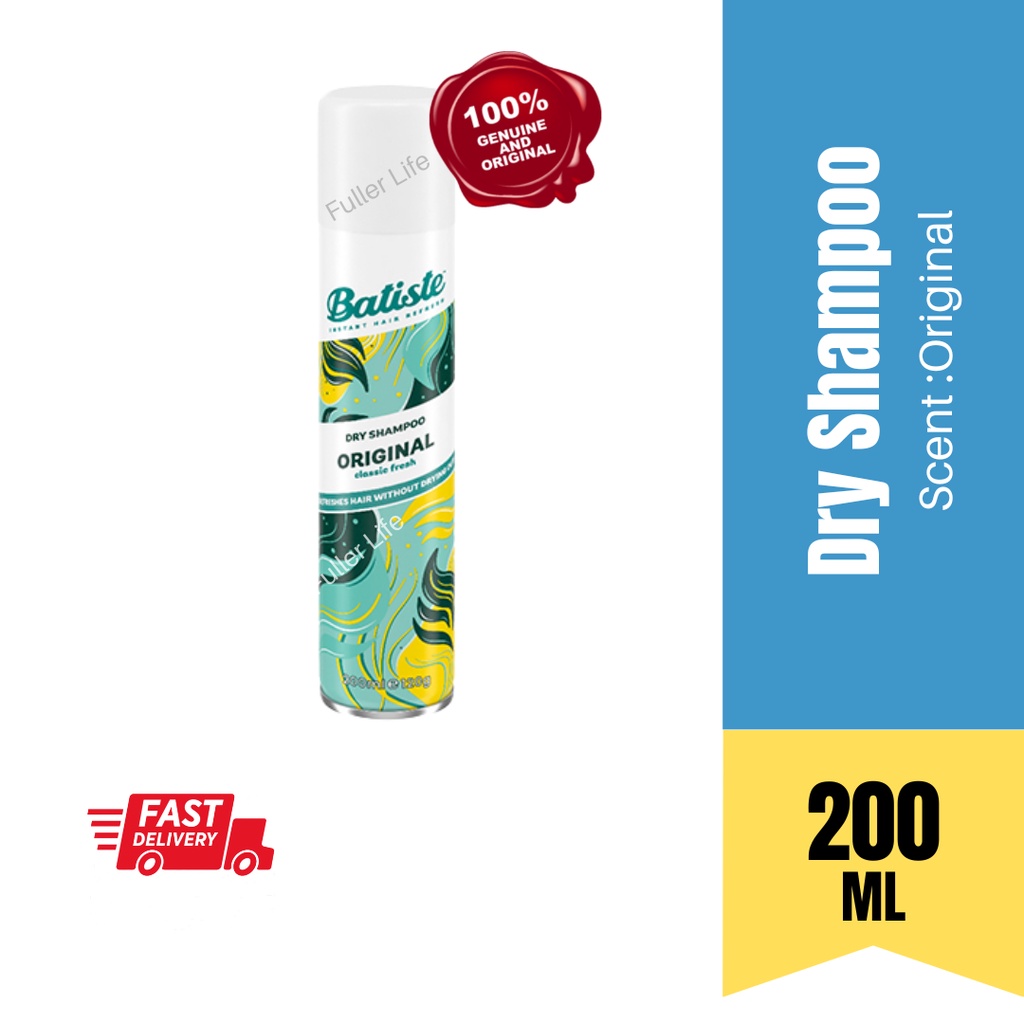 BATISTE Dry Hair Shampoo Original (200ml) Quick Refresh With