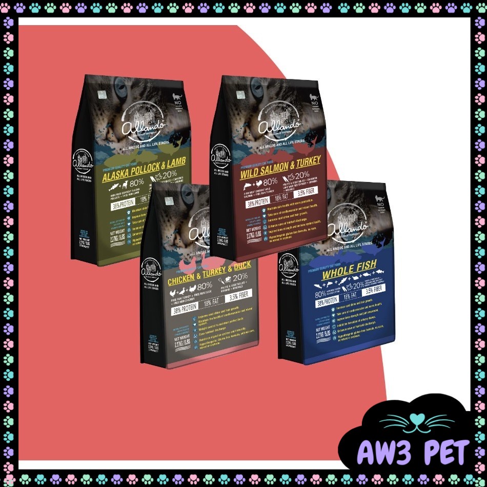 1KG Repack Allando Kibbles Gluten Free Super Premium Cat Dry Food