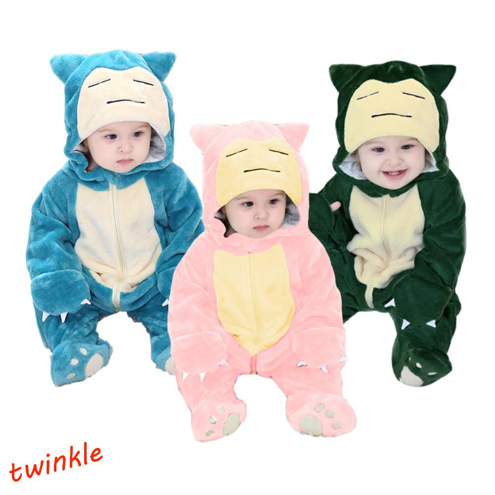 TWINKLE1 Snorlax Baby Pajamas, Winter Costume Cartoon Animals Newborn