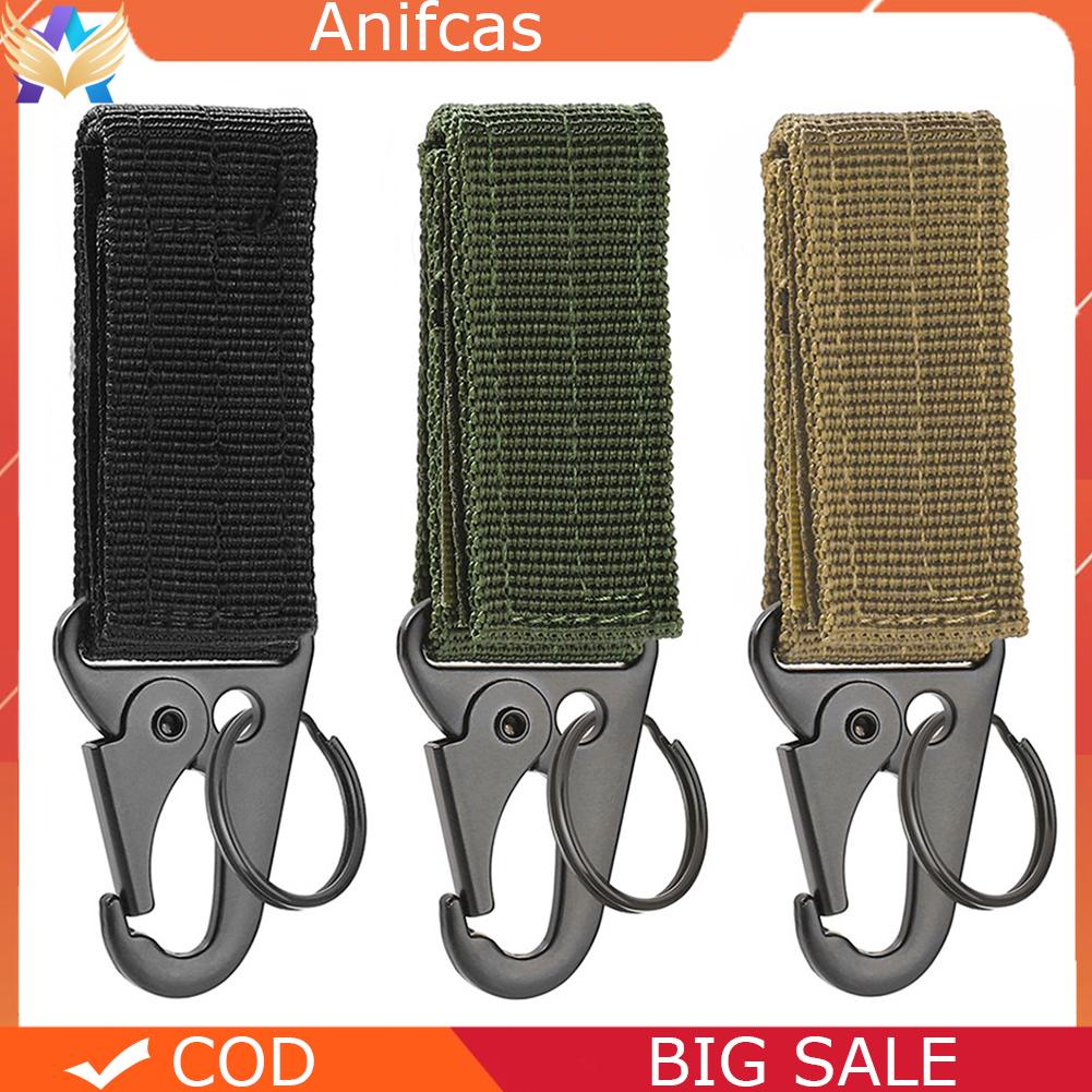 Outdoor Carabiner Keychain Hanger Webbing Buckle MOLLE Belt Keys Hook ...