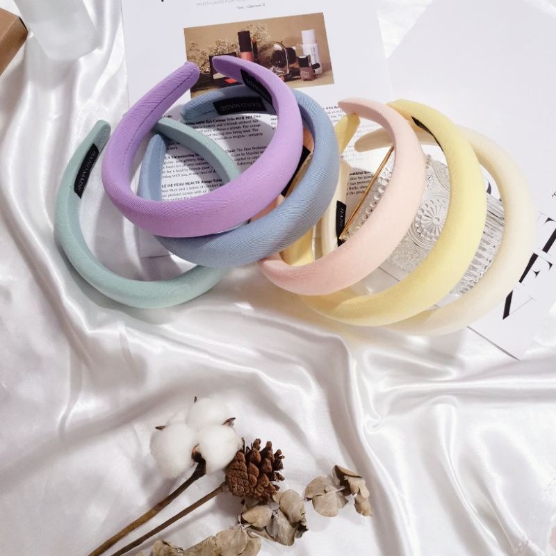 ACT STUDIO Vintage Hairband Thick Wide Padded Sponge Hairband Headband ...