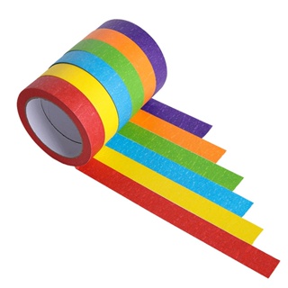Colored Masking Tape,Colored Painters Tape for Arts and Crafts, Labeling or  Coding - 6 Different Color - Masking Tape 1 Inch X 13 Yards (2.4Cm X 12M) 