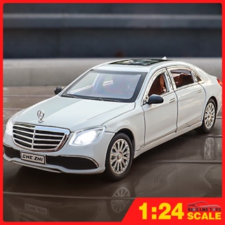 NOREV 1:18 2021 Mercedes Benz S-Class Diecast Car Model For Black With  Beige Interior Collection Gift