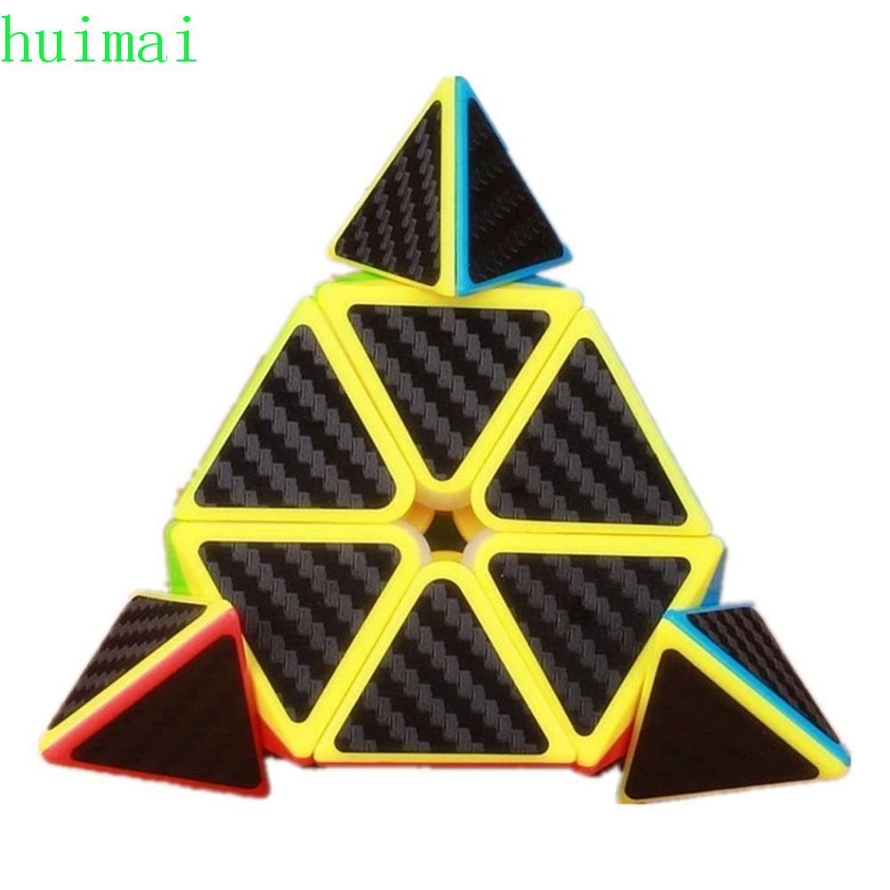 HUIMAI Pyramid Speed Cubes, Triangular Colorful Carbon Fiber Cubes ...