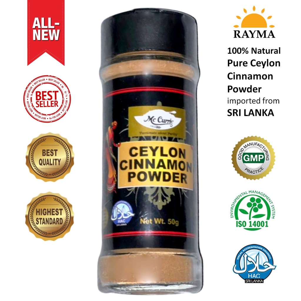 MC CURRIE 100 Natural Premium Ceylon Cinnamon Powder 50g Shopee Malaysia