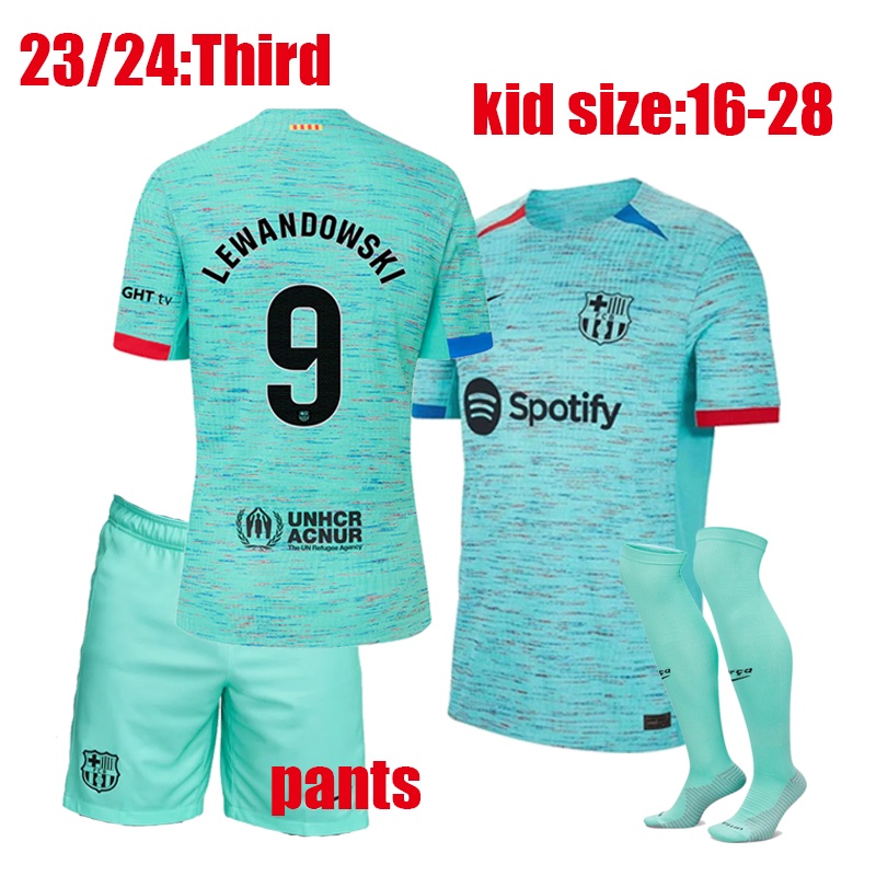2023/2024 Barcelona third soccer jerseys kid suits (with pants and