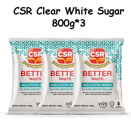 CSR Clear White Sugar 800g pack (INCLUDED SHIPPING FEE) | Shopee Malaysia