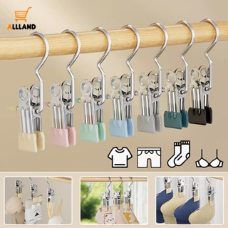 30 PCS Anti-Rust Clip Space-Saving Clothespin Hat Pants Storage Hanging  Travel Hook, Heavy Duty Hanging Hooks Clip, 360° Rotating Stainless Steel