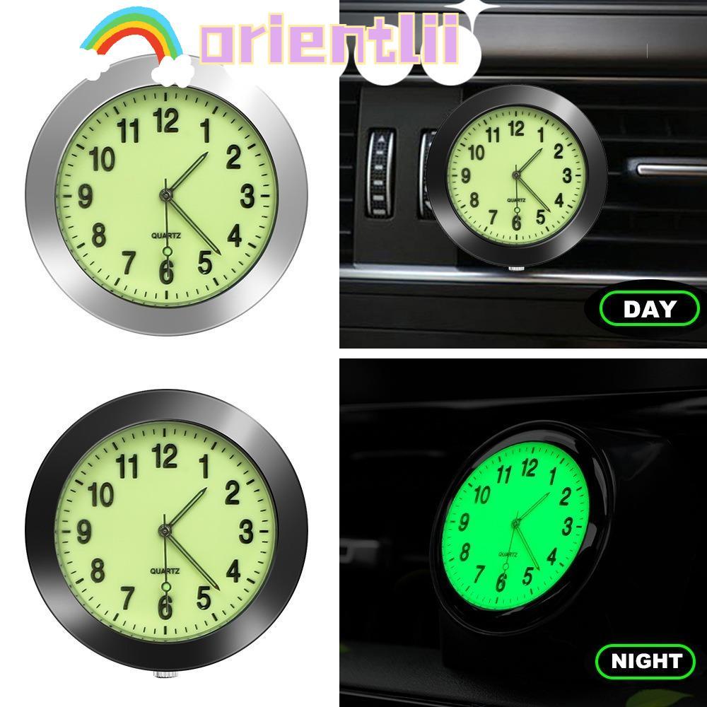 ORIENTLIIY Car Clock, Dashboard Luminous Digital Watch, Mini StickOn