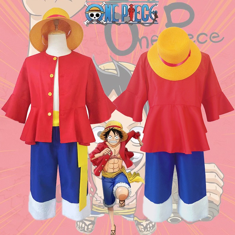 Anime Luffy New World costumes monkey D Luffy cosplay Luffy straw