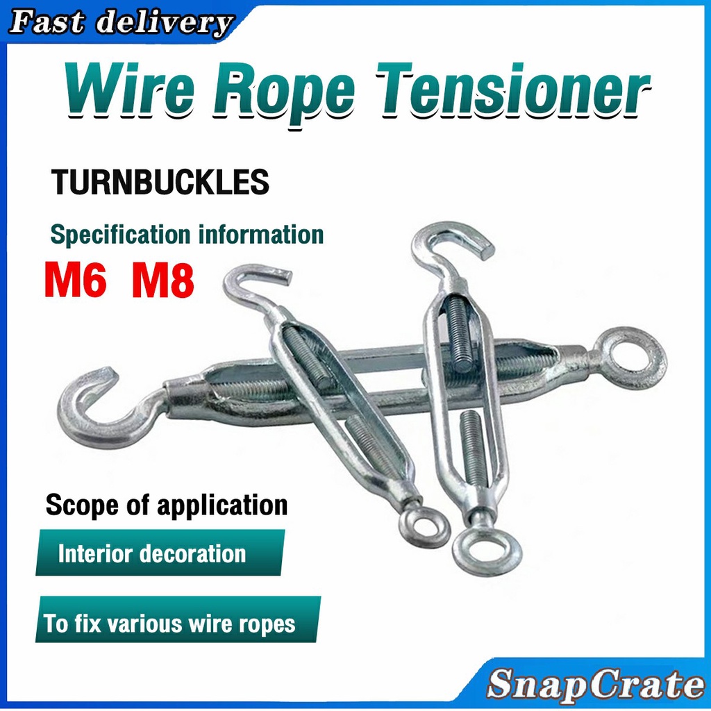 Snap Wire Rope Tensioner Screw Alloy Turnbuckle M6 M8 | Shopee Malaysia