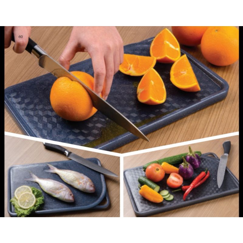 Cutting Board Mable Colour 15inch/17inch /papan pemotong (Jenis tebal ...