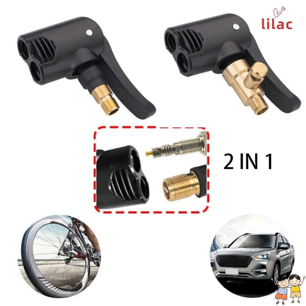 LAC Tire Air Pump Nozzle, Schrader/Presta Valve Portable Tire Inflation