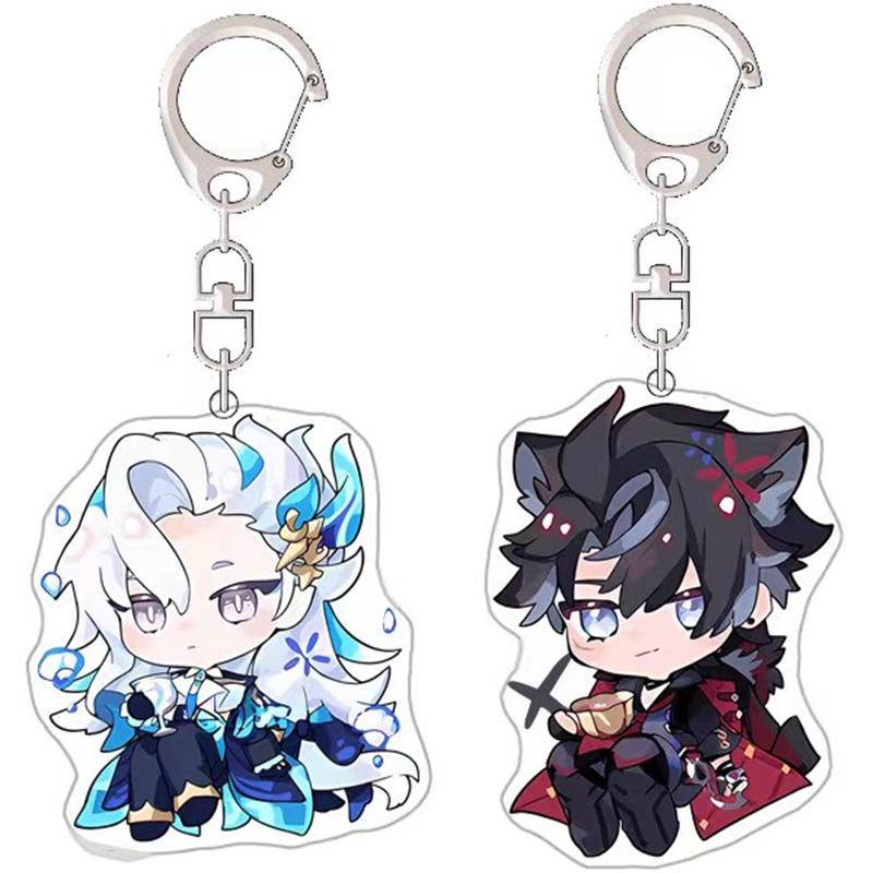 Cute Game Genshin Impact Cartoon Kawaii Cosplay Keychain Charlotte ...