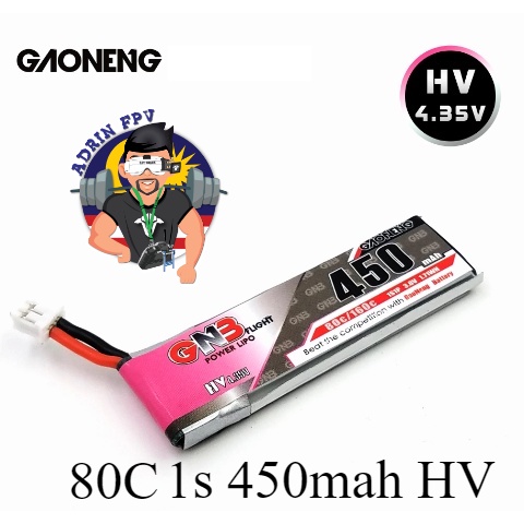 Drone Racing Goolsky Batteria Lipo HV 4.35V 450mAh Per EMAX Tinyhawk - 4 Pezzi Per FPV Racing Drone Batteria 4.35v 450mah Fpv
