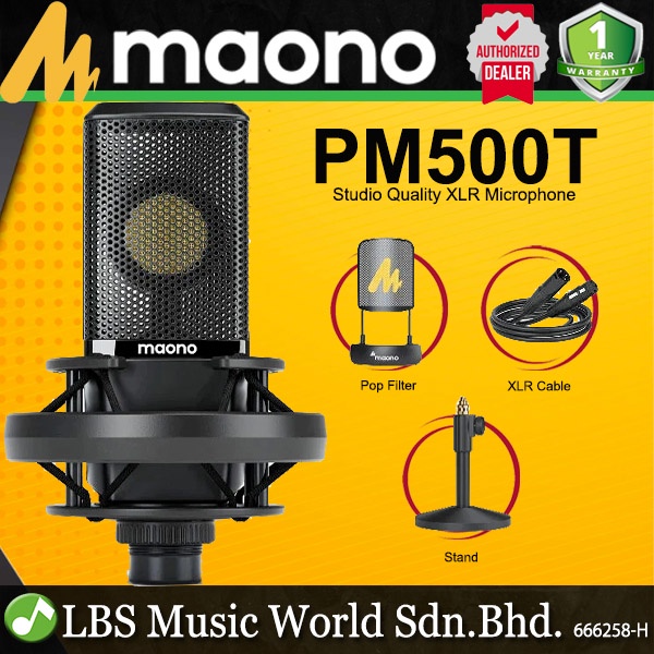 Maono PM500T Studio Quality XLR Microphone Cardioid Condenser Mic ...