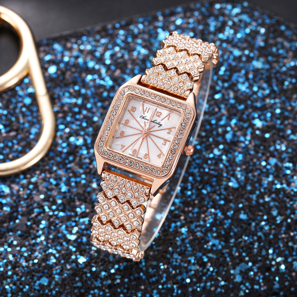 Square Diamond Watch Women