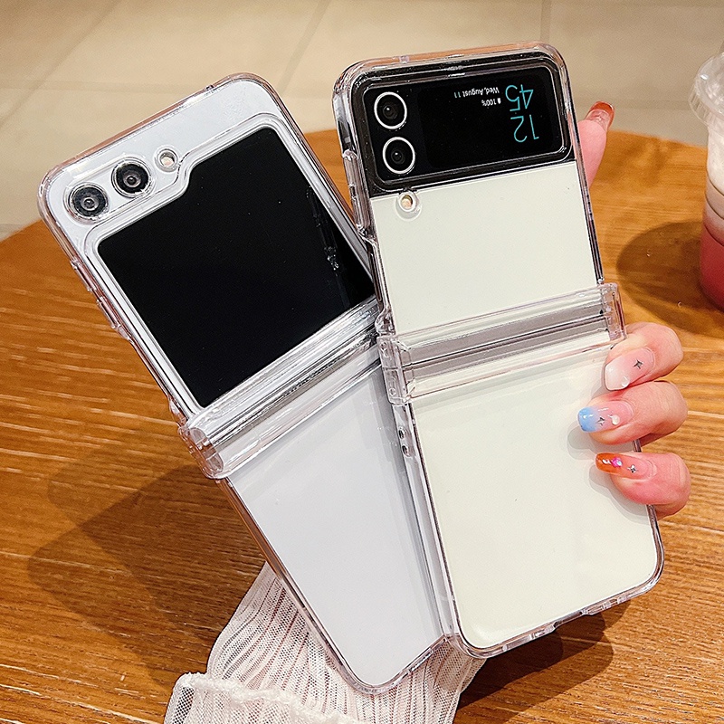 Slim Transparent Phone Casing Samsung Galaxy Z Flip 5 Flip 3 Flip 4 ...