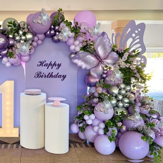 Purple Balloons 70 Pcs 12 Inch Pastel Purple Balloons Lilac, Violet, Purple  Metallic Balloons kit for Purple Party Decorations