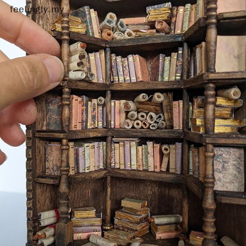 【Ready Stock】 The Bay Library Miniature Gothic Bookshelf Portable And ...