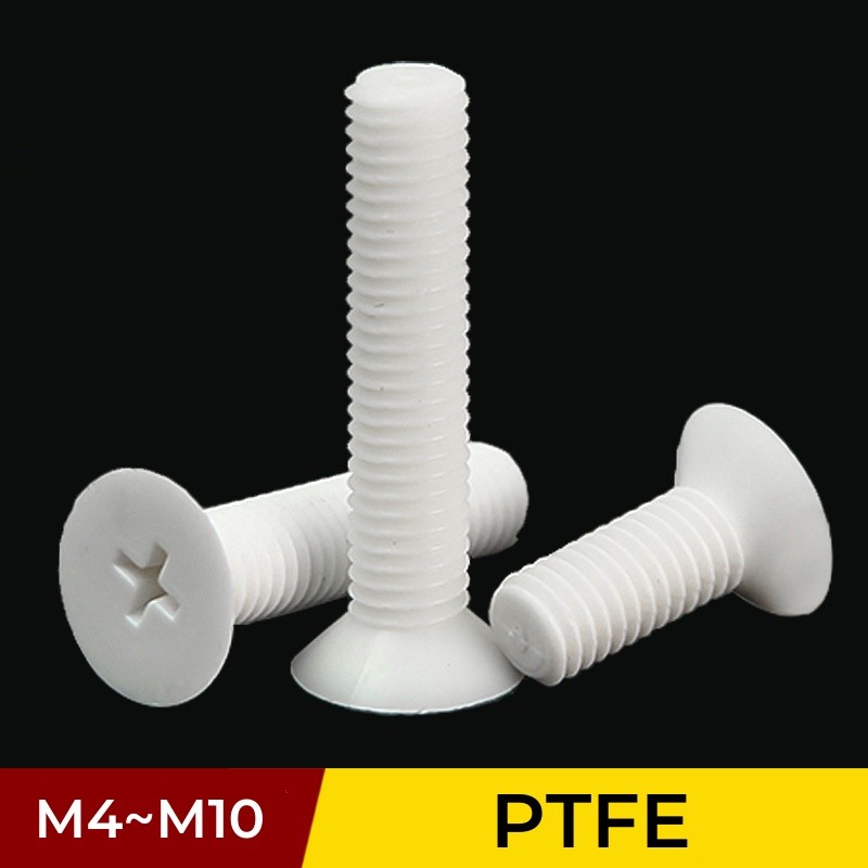 Vis à Tête Fraisée Plastique Nylon Blanc - M2.5 à M8, Phillips, Pour Bricolage Et Assemblage