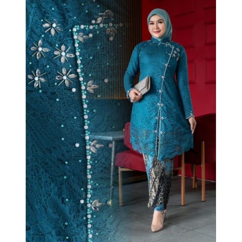Kebaya Janggan Kebaya Tunic Brukat Full Sequin Diamond Modern Kebaya