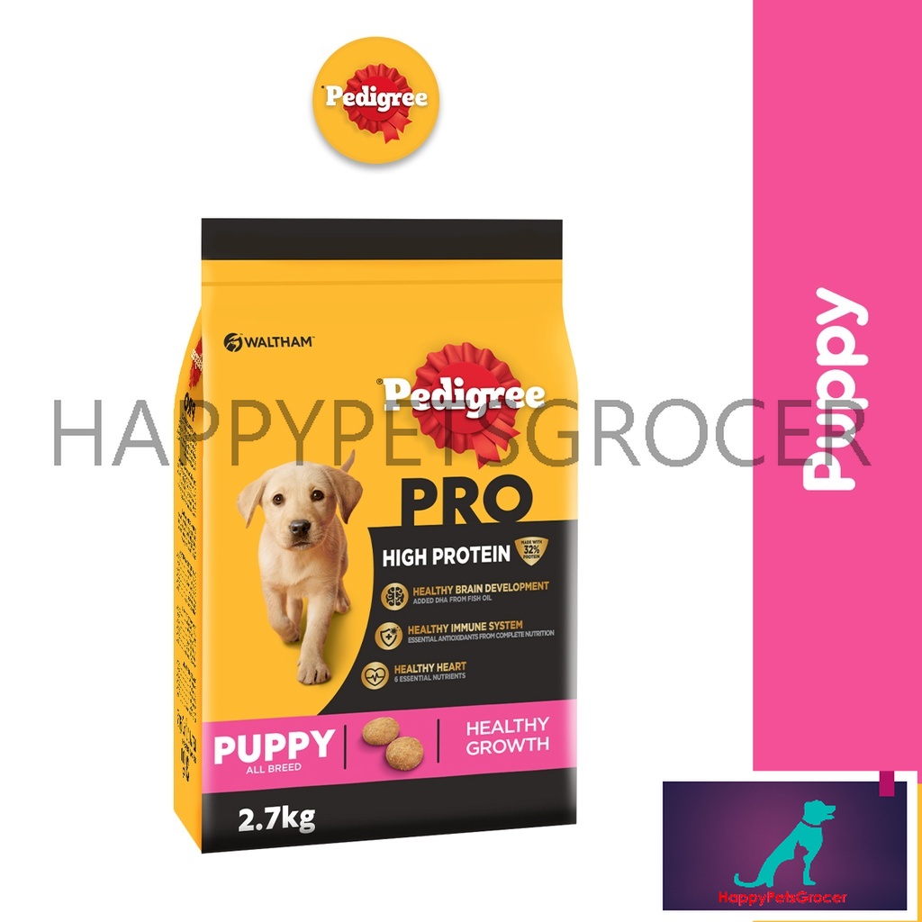 PEDIGREE PRO High Protein Puppy Food Dry Puppy Food (1Pack), 2.7kg
