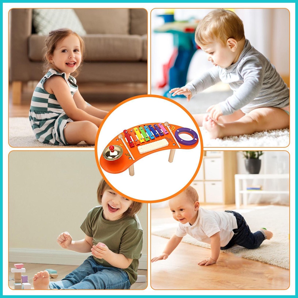 Xylophone Toy Colorful Musical Set for Kids Rhythm Cymbals Drums