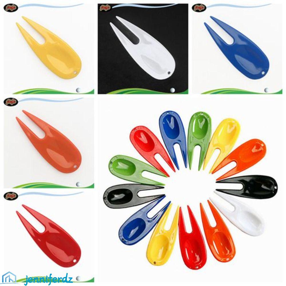 JENNIFERDZ 10pcs Golf Putting Green Fork, Golf Pitchfork Plastic Golf