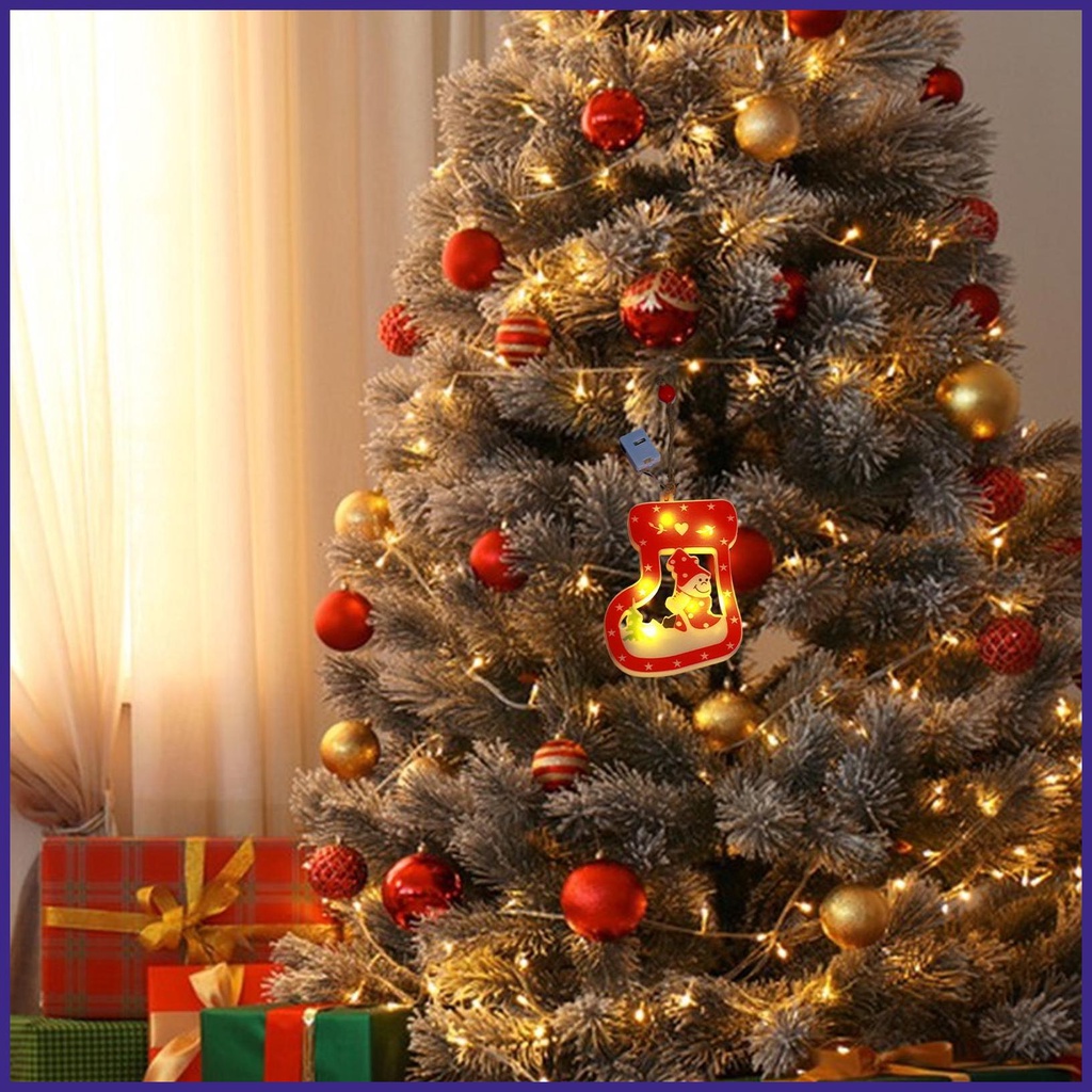 Christmas Tree String Lights LED String Lights Decorations With Santa Claus Indoor Home Decor
