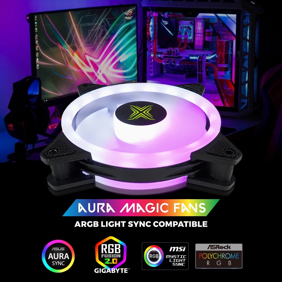 TRILLION X aRGB Magic AuraSync Fan 120MM Shopee Malaysia