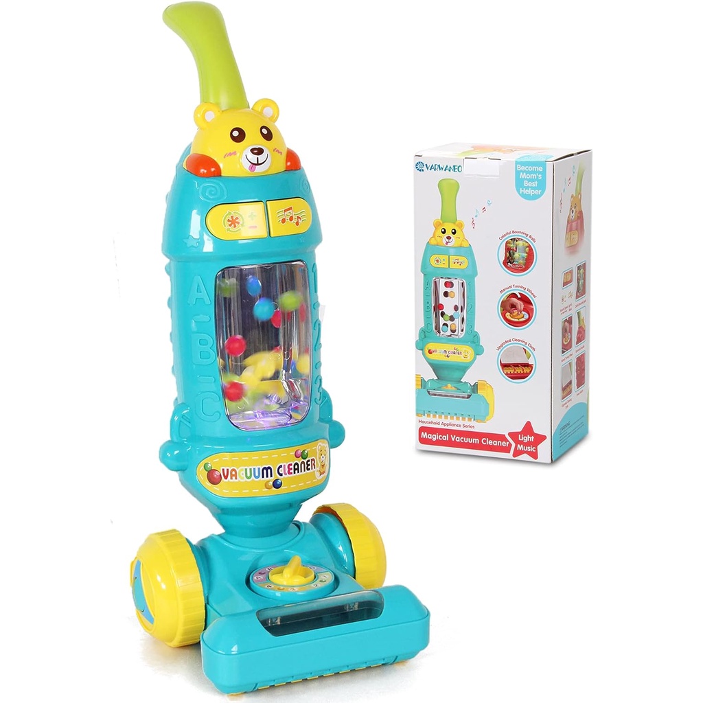 Kids Vacuum Cleaner Toy for Toddler, Toy Vacuum with Lights & Sounds