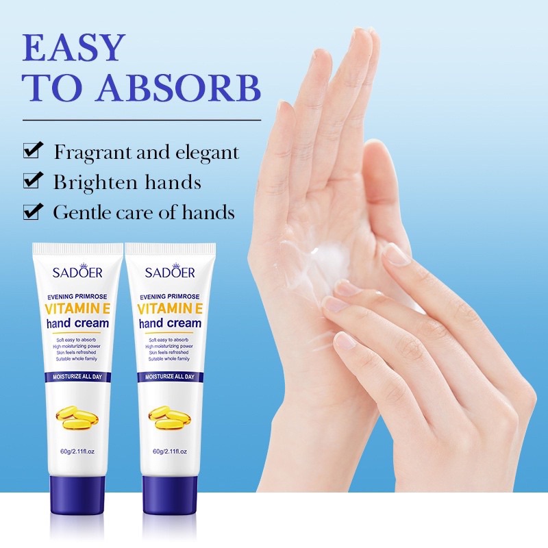 SADOER Evening Primrose vitamin E Hand cream Urbanglam Scents