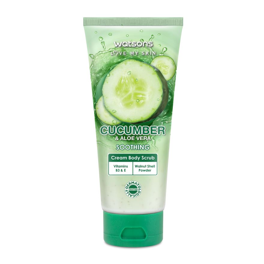 WATSONS Cucumber & Aloe Vera Cream Body Scrub 200g Shopee Malaysia