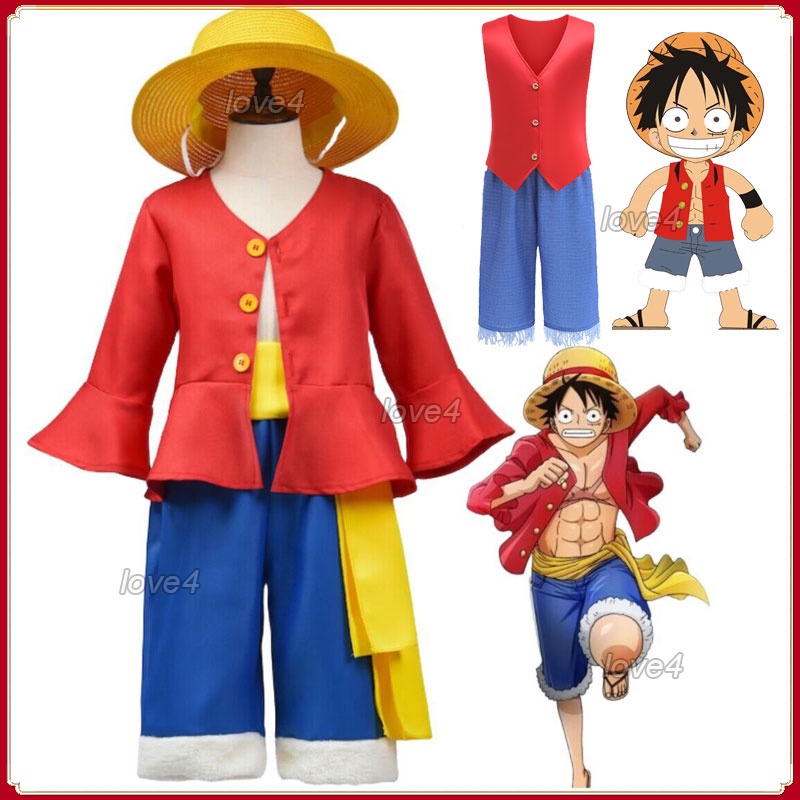 One Piece Costume Monkey D Luffy Anime Cosplay Halloween Christmas ...