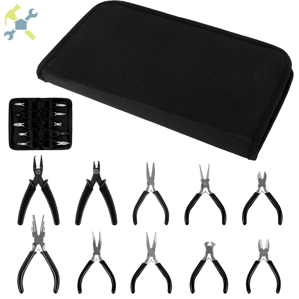 10Pcs Jewelry Pliers Set Carbon Steel Jewelry Making Kit Professional ...