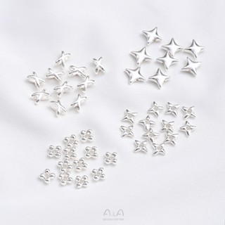 ️jewelry Diy Accessories ️color Retention 925 Silver Four-pointed Star 