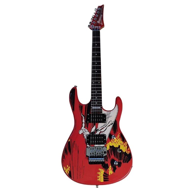 Ibanez JS20S Joe Satriani Electric Guitar Silver Surfer Graphics 20th Anniversary Surfing Painting Top Floyd Rose Tremolo Bridge