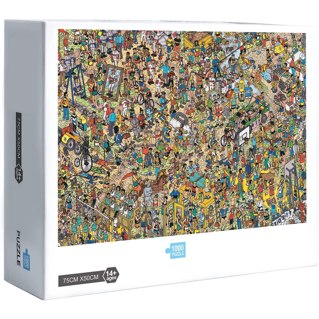 Where's Wally Hidden Object Game Wooden Stress Relief Jigsaw Puzzle ...